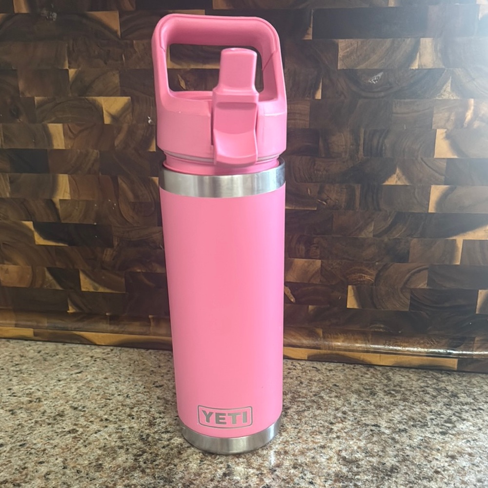 YETI Pink 18 oz rambler